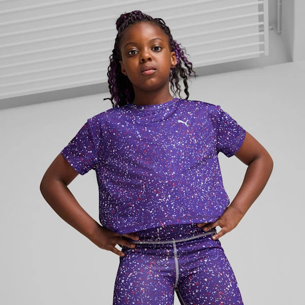 PUMA Tren Favorito: ¡Camiseta Corta para Niños Grandes! Diseño Único y Estilo Deportivo.